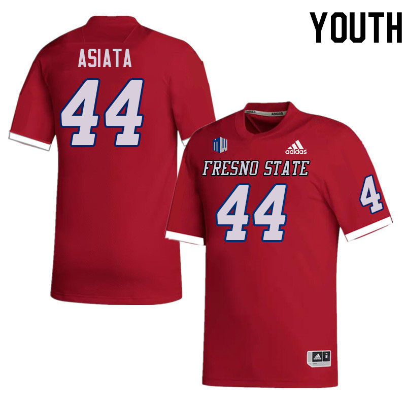 Youth #44 Auckland Asiata Fresno State Bulldogs College Football Jerseys Stitched-Red